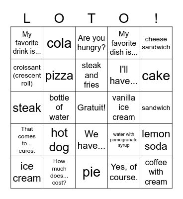 Ch. 6.1 English (All) Bingo Card