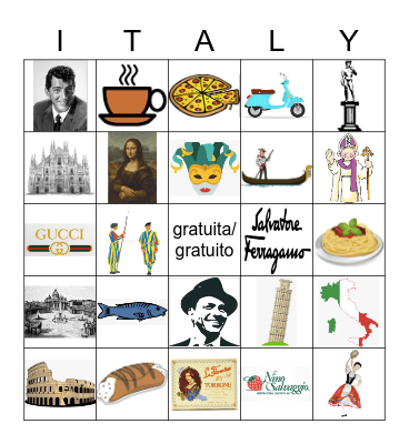 Italian-American Heritage Month Bingo Card