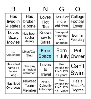 How well do you know your Co-workers? Bingo Card