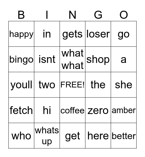 Chapter 91 Bingo Card