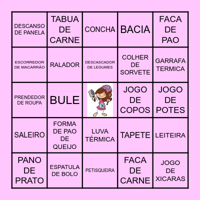 BINGO DA CAROL Bingo Card