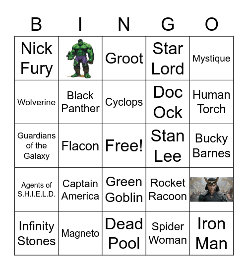 Marvel bingo! Bingo Card