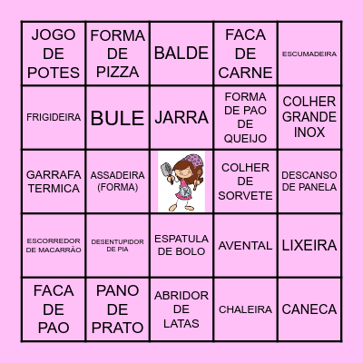 BINGO DA CAROL Bingo Card