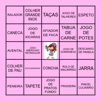 BINGO DA CAROL Bingo Card