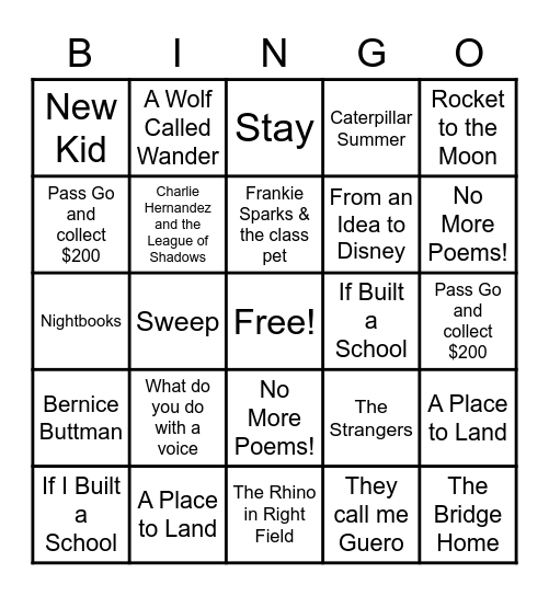 Bluebonnet Bingo Card