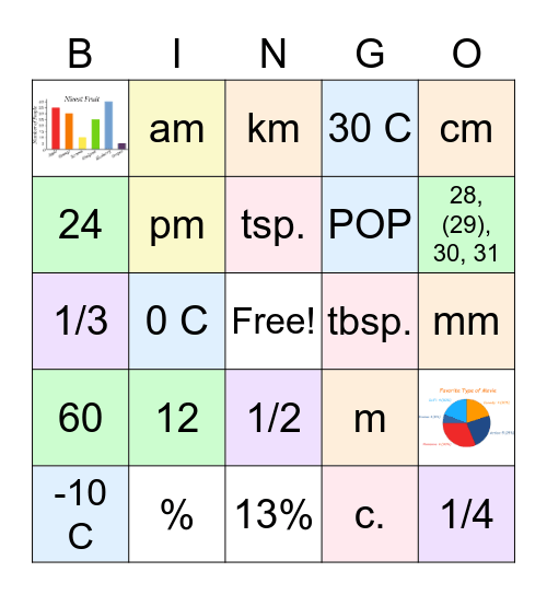 Everyday Math HH Bingo Card