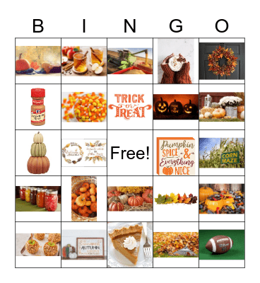 Fall Bingo Card