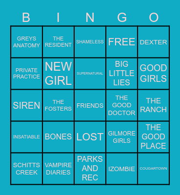 Tv bingo Card