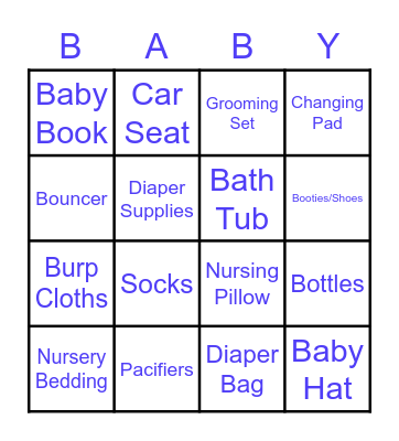 Baby Sampson Bingo Card