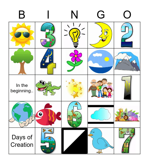 Bereshit Bingo Card