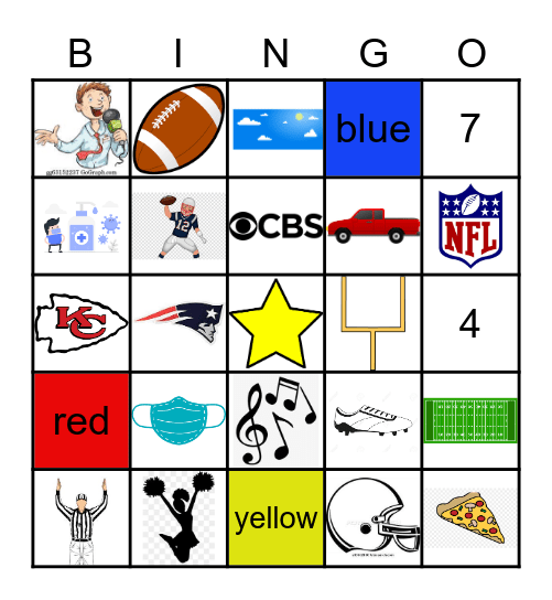 Monday Night Football and Pizza Bingo Card