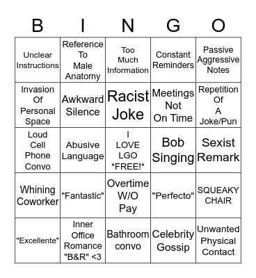 LGO BINGO! Bingo Card