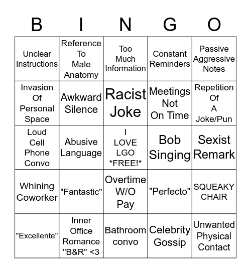 LGO BINGO! Bingo Card