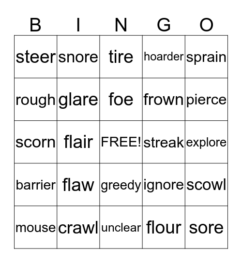 List 3 Assortment Bingo Card