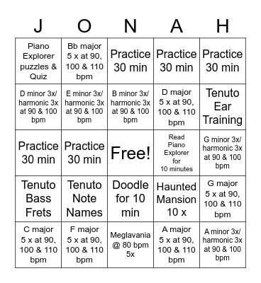 GUTAIR PRACTICE Bingo Card