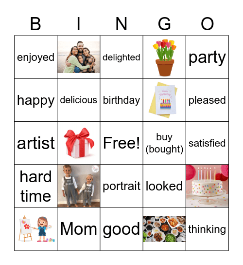 Mom's Birthday Bingo Card