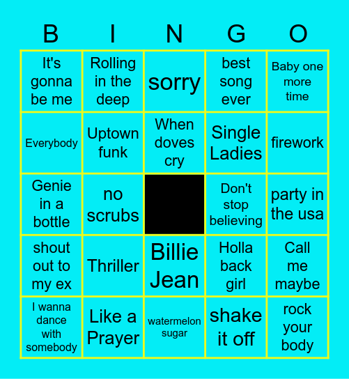 Pop Life Bingo Card