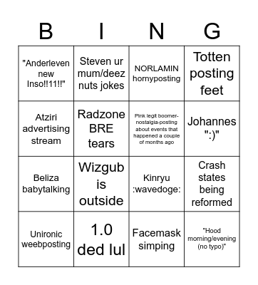 Razorgore 2.0 Daily Bingo Card