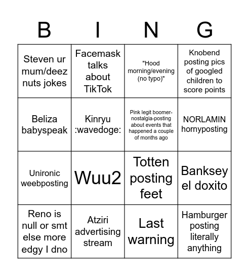Razorgore 2.0 Daily Bingo Card