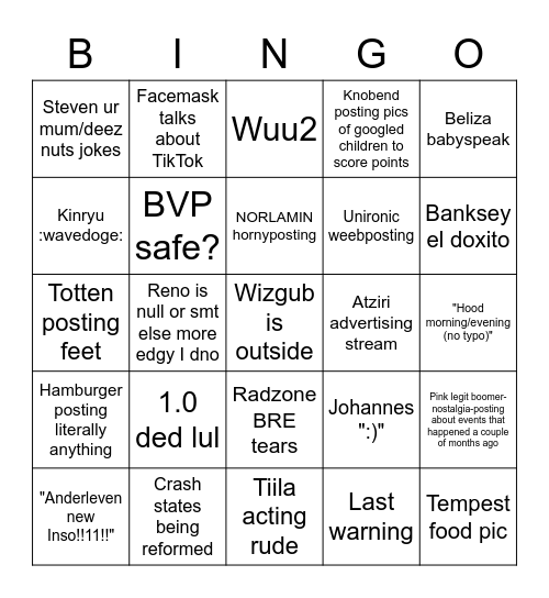 Razorgore 2.0 Daily Bingo Card
