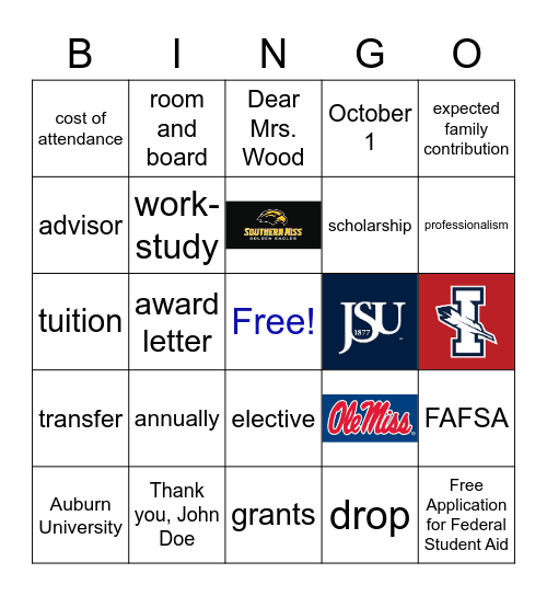 9 Weeks Test - CCR Bingo Card