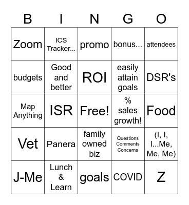 Bingoooo Bingo Card