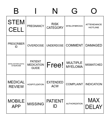 Customer Service Week 2020 Bingo Card