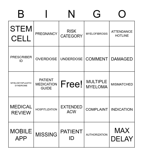 Customer Service Week 2020 Bingo Card