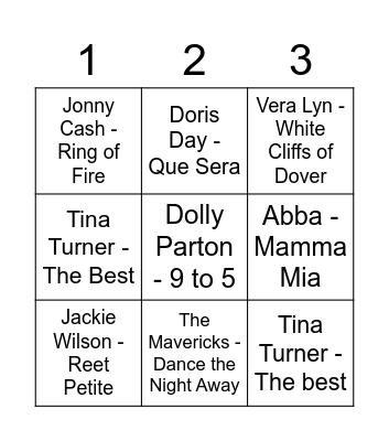 Disco Bingo Card