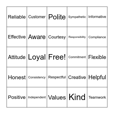 Customer Service Week 202 Bingo Card