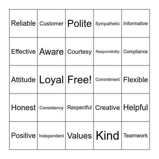 Customer Service Week 202 Bingo Card