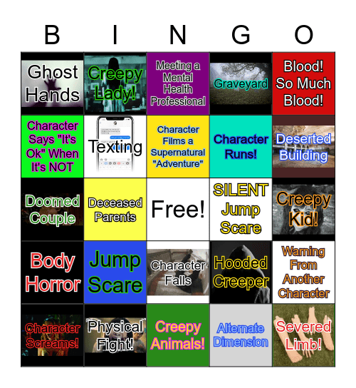 Korean Horror Bingo Card