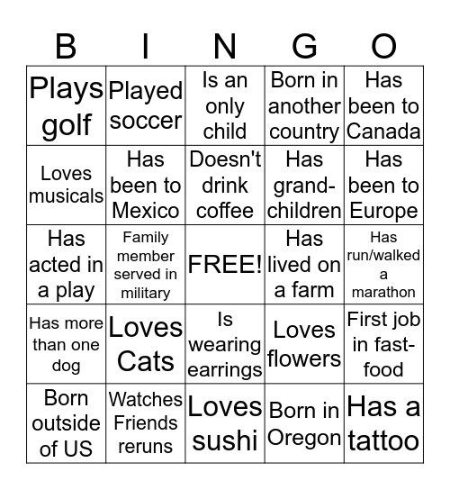 REV Bingo Card