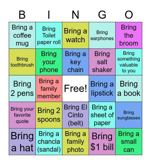 Get Up/ Levantate Bingo Card