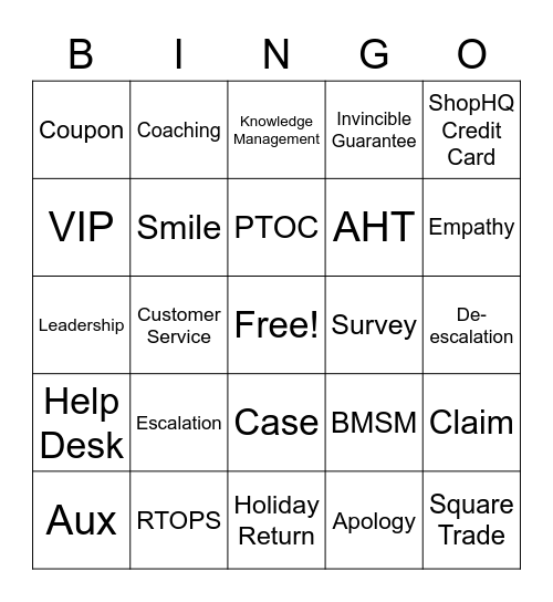 CS Week Bingo Card