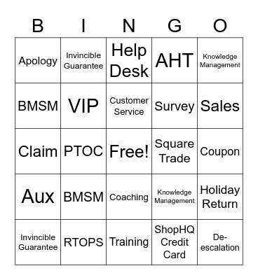 CS Week Bingo Card