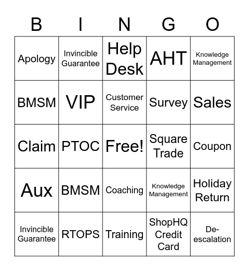 CS Week Bingo Card