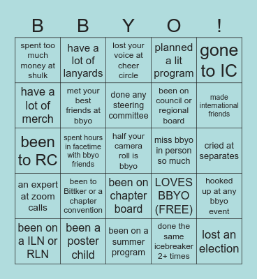 Hatmadah X Aliyah Bingo Card