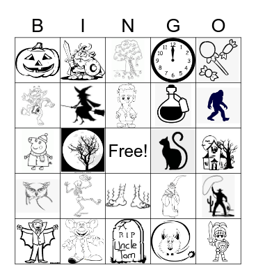 Halloween Bingo Card