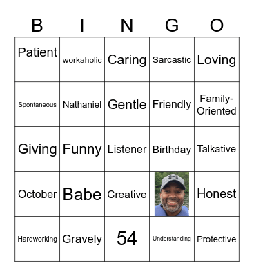 Nate's 54th Birthday! Bingo Card