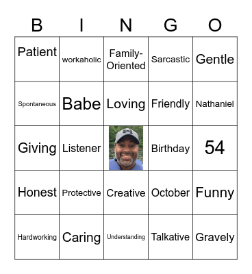 Nate's 54th Birthday! Bingo Card