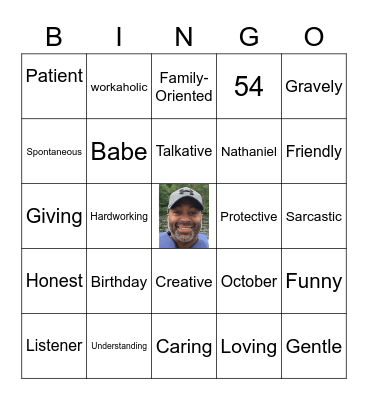 Nate's 54th Birthday! Bingo Card