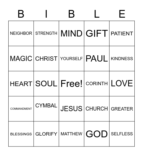 LOVE BINGO Card