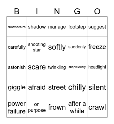 Unit.4 Bingo Card