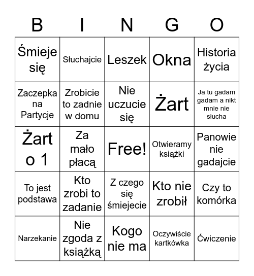 NIKMON Bingo Card