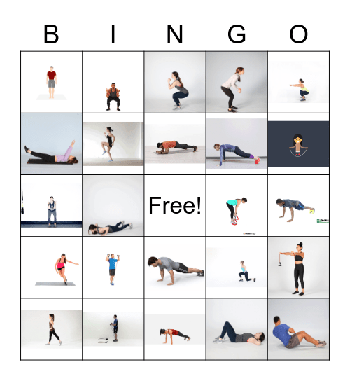Fitness Bingo Card