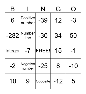 B-I-N-G-O!! Bingo Card