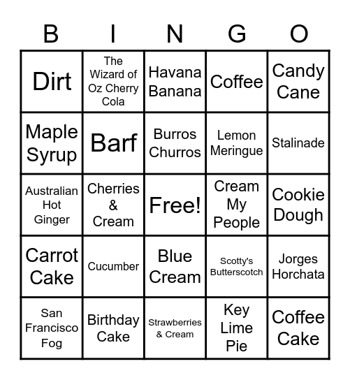 Business Soda Bingo Card