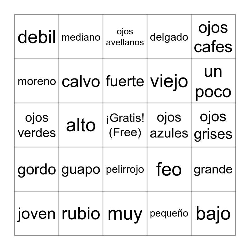 adjetivos-descriptivos-bingo-card