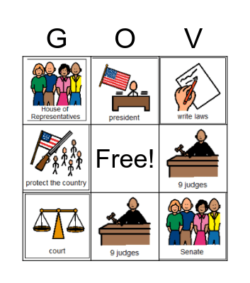 Government Bingo Card